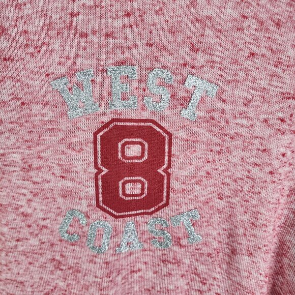 Womens Red & Gray Fame 4 Fifteen Pullover Shirt Long Sleeve Hi Lo 1/4 Zip XXL - Picture 4 of 11